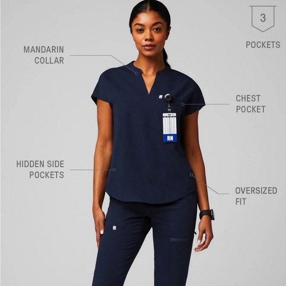 Fabletics Navy Scrub Set - Picture 11 of 12